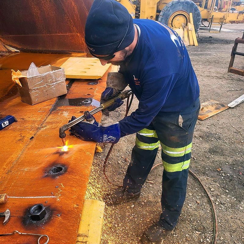 Heavy Equipment Welding and Fabrication on job site